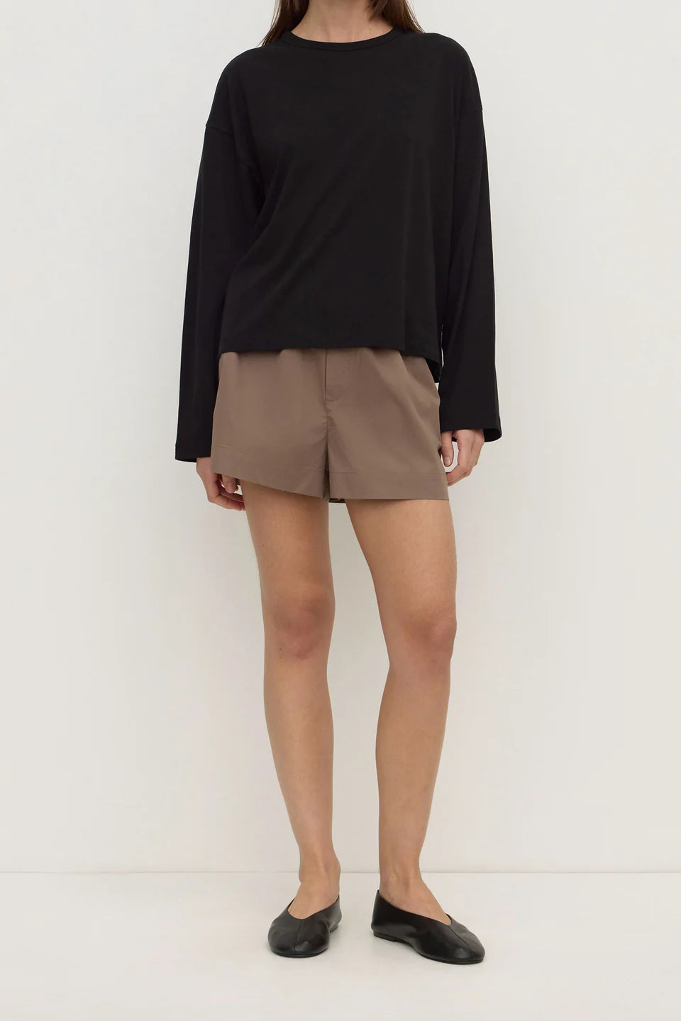 Assembly Label Micha Poplin Short Dark | Dark Sand