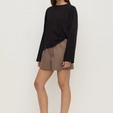 Assembly Label Micha Poplin Short Dark | Dark Sand