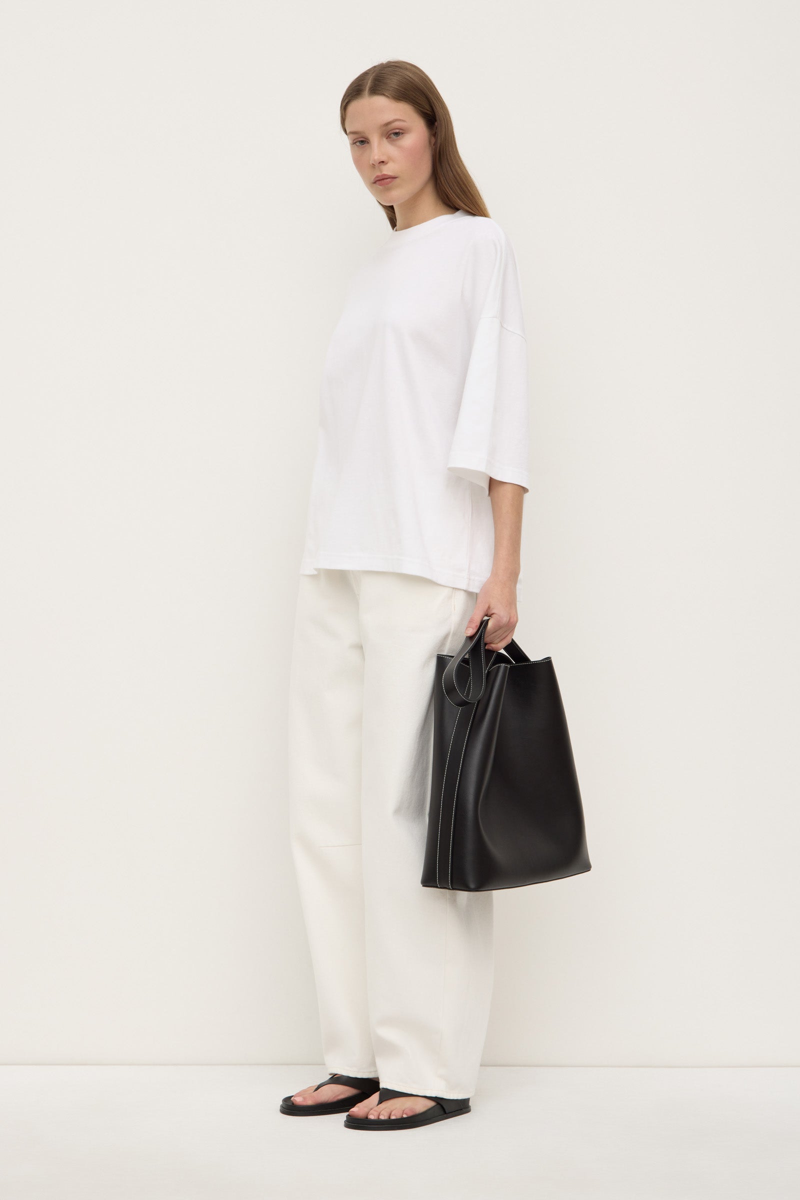 Max Cotton Oversized Tee White