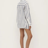 Assembly Label Nara Stripe Long Sleeve Shirt | White/True Navy (PRE-ORDER)