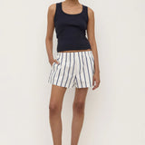 Assembly Label Nara Stripe Short | White/True Navy (PRE-ORDER)