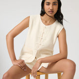 ONTE Odelia Gilet | Ivory