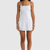 ORTC Celine Linen Mini Dress | White