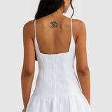 ORTC Celine Linen Mini Dress | White