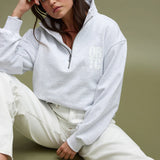 ORTC Isla Quarter Zip | White Marle