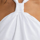 ORTC Mira Linen Halter Mini Dress | White