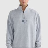ORTC Oversized Logo Quarter Zip | Grey Marle