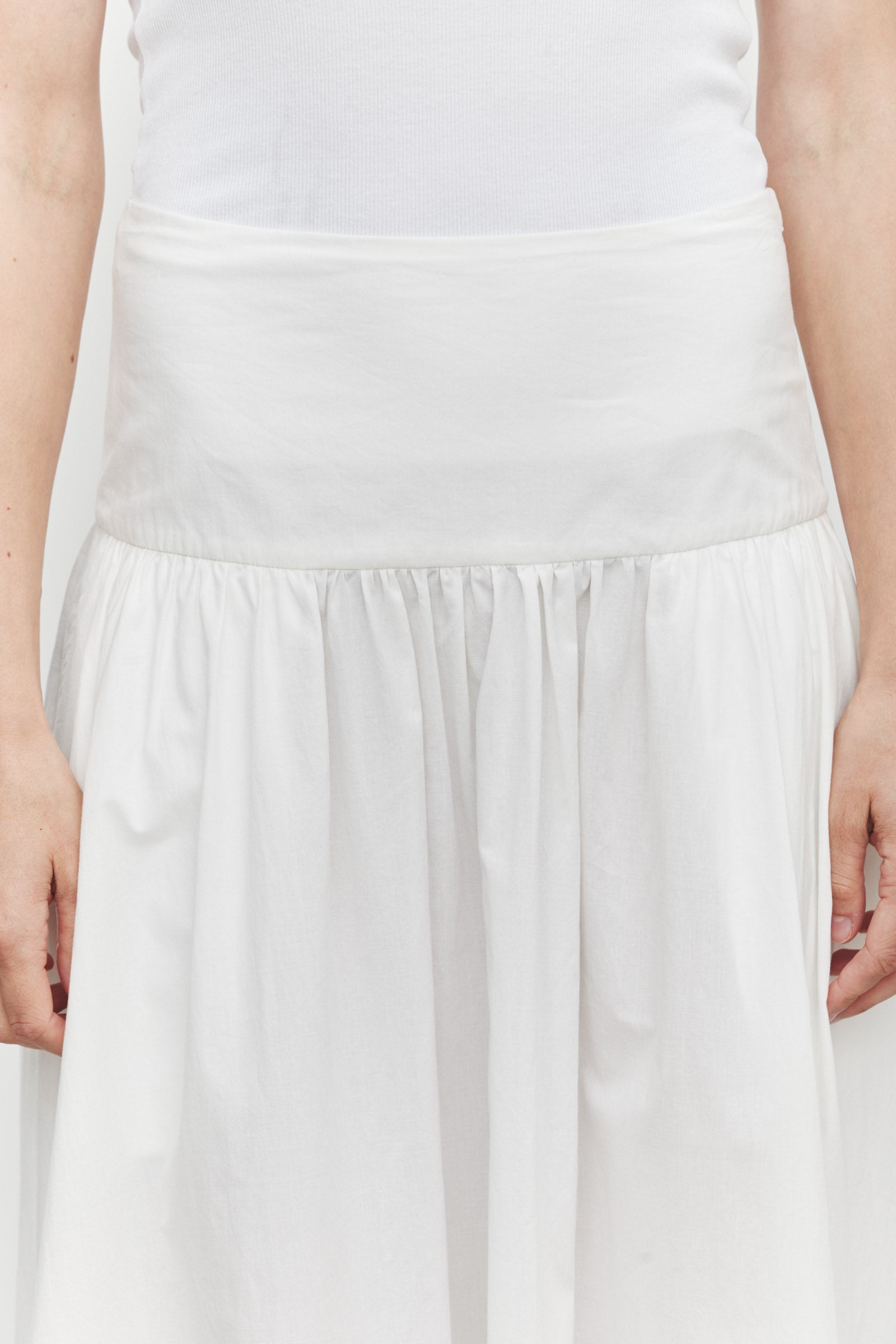 Sarah Cotton Maxi Skirt White