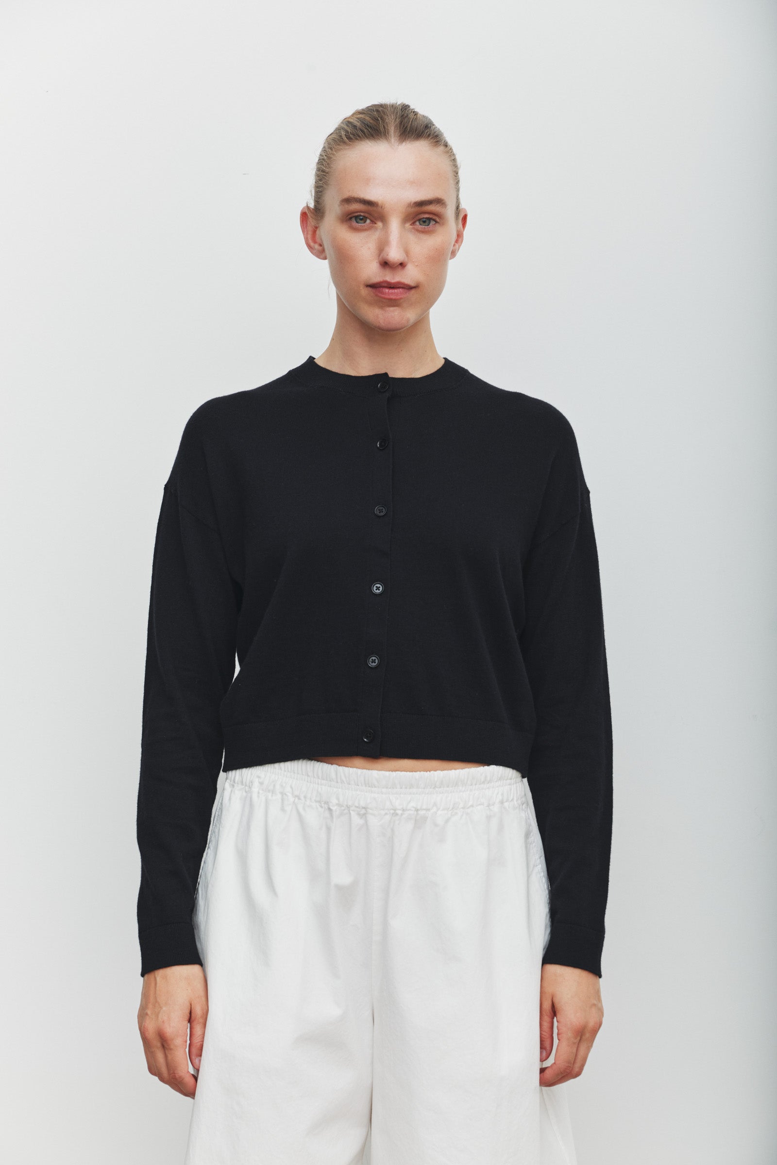 Orina Cotton Cashmere Cardigan Black