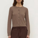 Assembly Label Orina Cotton Cashmere Cardigan | Dark Sand