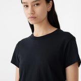 Bassike Raw Edge Baby T-Shirt | Black