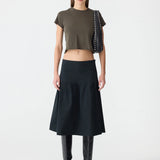 Bassike Raw Edge Baby T-Shirt | Ash