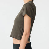 Bassike Raw Edge Baby T-Shirt | Ash