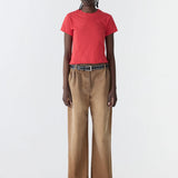 Bassike Raw Edge Baby T-Shirt | Bright Red