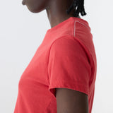 Bassike Raw Edge Baby T-Shirt | Bright Red