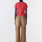 Bassike Raw Edge Baby T-Shirt | Bright Red