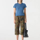 Bassike Raw Edge Baby T-Shirt | Deep Blue