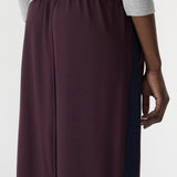 Bassike Stretch Twill Pull On Skirt | Dark Plum/Ink