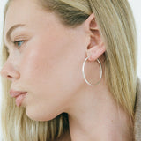 Porter 90s Hoop 40mm | White Gold