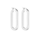 Porter Baby Oval Hoops | Silver