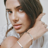 Porter Dylan Bangle | Silver/Celestial Clear