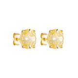 Porter Oval Studs 2CT Canary | Gold