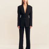 Shona Joy Irena Hourglass Single Breasted Blazer With Belt | Black