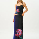 With Harper Lu Camisole Mesh | Cobalt Floral