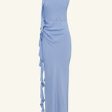 Shona Joy Rio Draped Ruffle Maxi Dress | Cornflower Blue