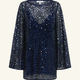 Shona Joy Everly Long Sleeve Mini Dress | Moonlight