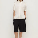 Assembly Label Pippa Silk Short Sleeve Shirt | Cream
