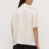 Assembly Label Pippa Silk Short Sleeve Shirt | Cream