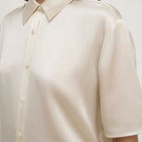 Assembly Label Pippa Silk Short Sleeve Shirt | Cream