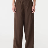 Bassike Twill Universal Nylon Pull On Pant | Carob