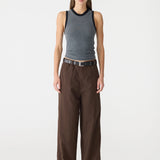 Bassike Twill Universal Nylon Pull On Pant | Carob