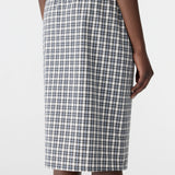 Bassike Yarn Dyes Check Pull On Skirt | Blue Check (PRE-ORDER)