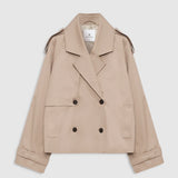 Anine Bing Rickie Cropped Trench | Beige