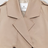 Anine Bing Rickie Cropped Trench | Beige