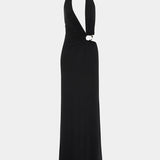 Misha Devon Cupro Maxi Dress | Black