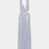 Misha Devon Sequin Maxi Dress | Cloud Blue