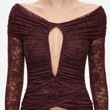 THE KALI RUFFLE LACE MAXI DRESS