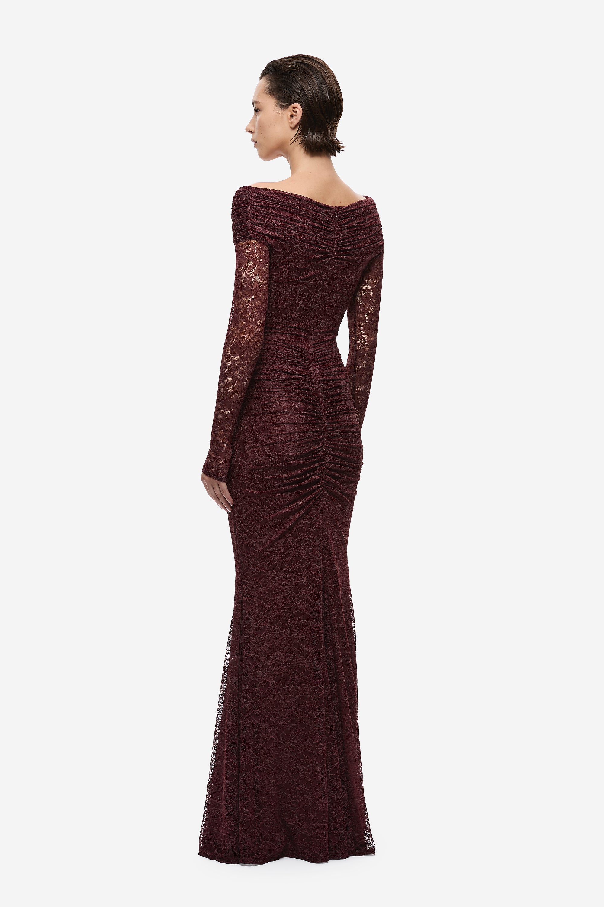 THE KALI RUFFLE LACE MAXI DRESS