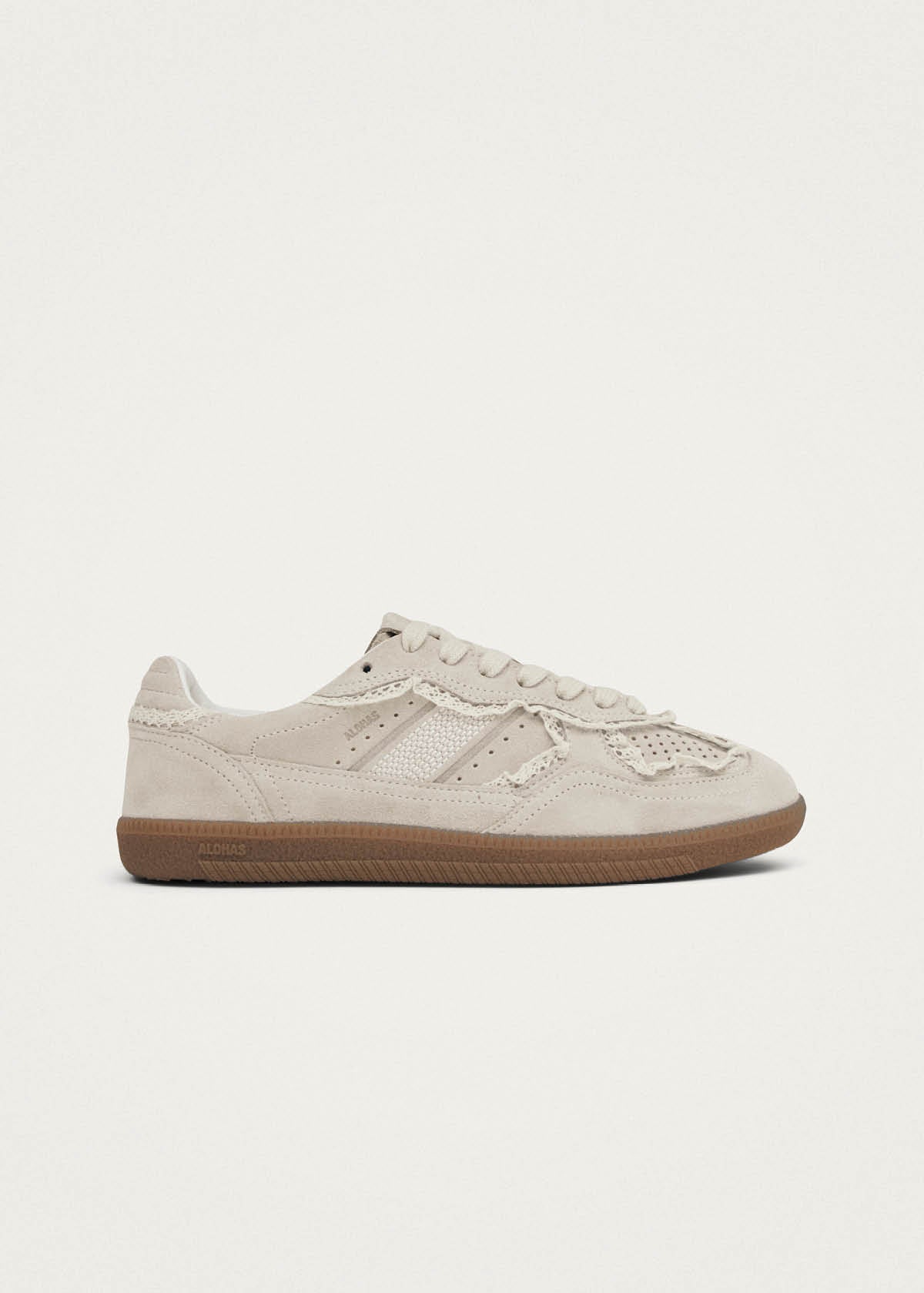 Tb.490 Crochet Cream Leather Sneakers