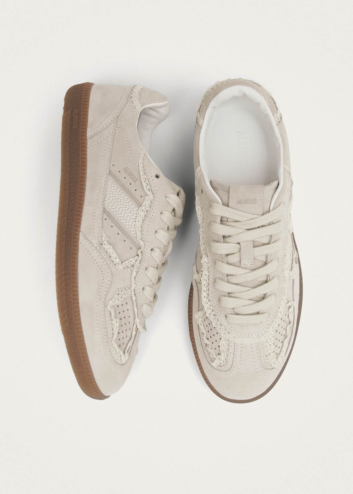 Tb.490 Crochet Cream Leather Sneakers