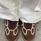Tb.490 Crochet Chocolate Leather Sneakers
