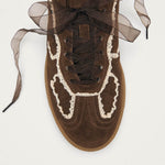 Tb.490 Crochet Chocolate Leather Sneakers