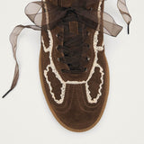 Tb.490 Crochet Chocolate Leather Sneakers