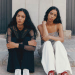 Tb.304 Nylon Red Leather Sneakers