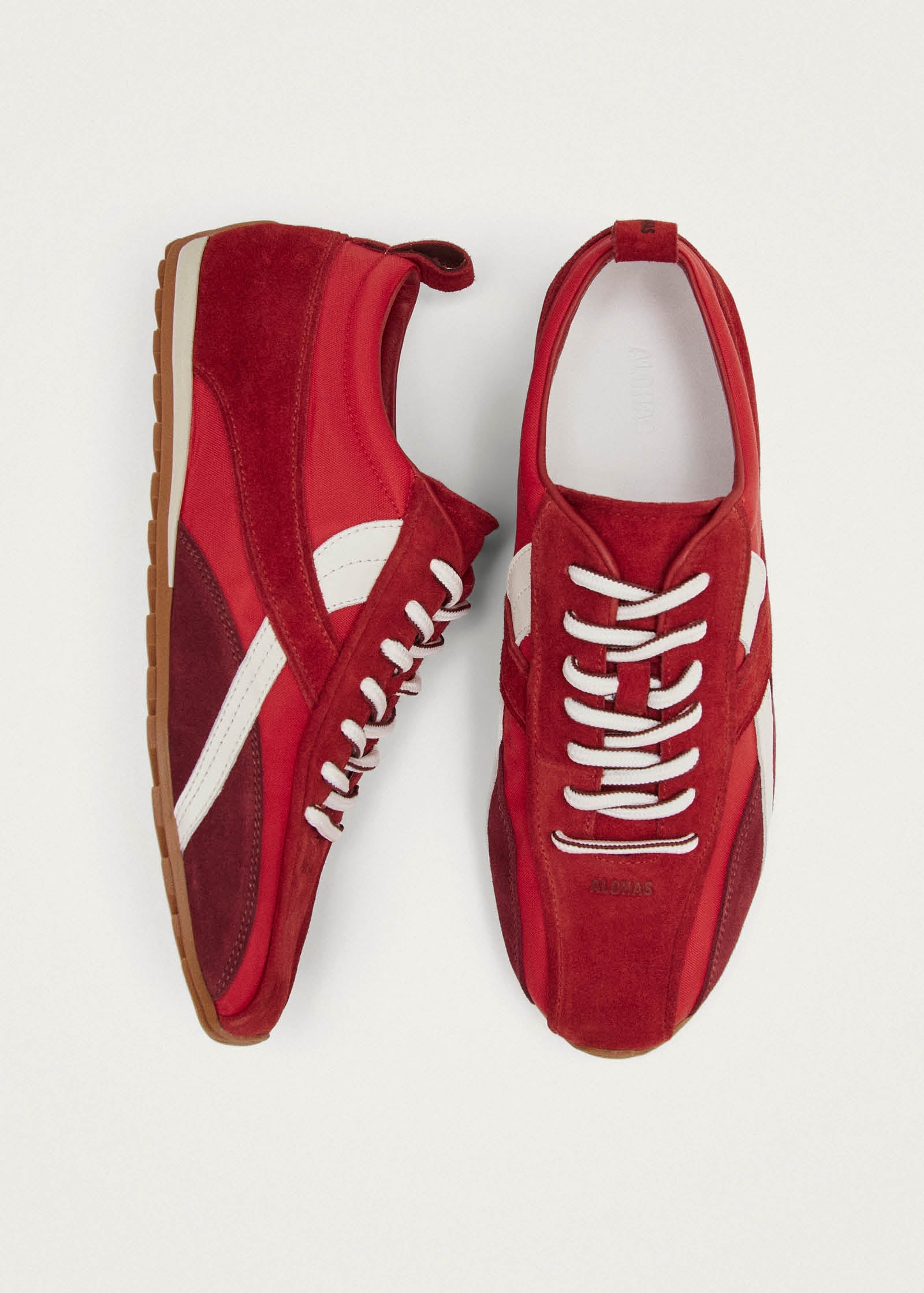 Tb.304 Nylon Red Leather Sneakers