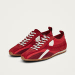 Tb.304 Nylon Red Leather Sneakers